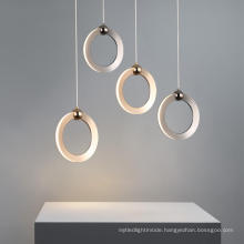 Vertical ring 360° luminous led small pendant light